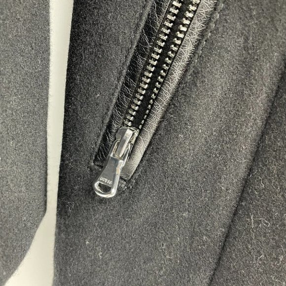 Guess Black Wool blend Faux Fur Latch button close jacket - Picture 13 of 15